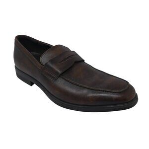 Ecco Melbourne Brown Leather Penny Loafers Mens10